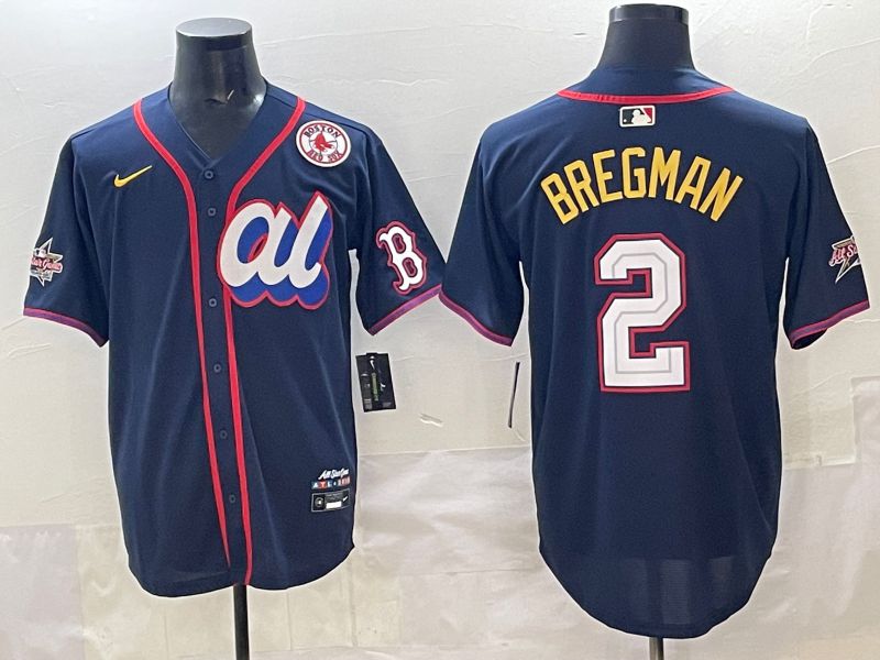 Men 2025 Boston Red Sox #2 Bregman Drak Blue All star Nike MLB Jersey style 02